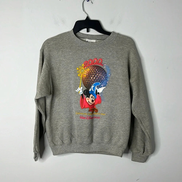 Disney Vintage 2000 Mickey Epcot Crewneck Kids Sweater - Picture 1 of 5